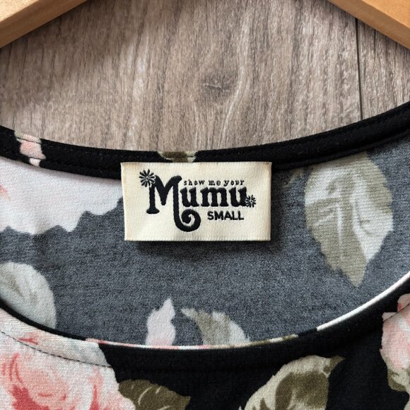 Show Me Your Mumu Tyler Bella Rose Floral Tunic Mini Dress Womens Size Small - Picture 4 of 12